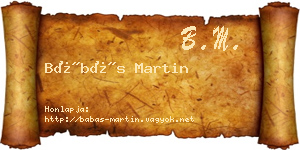 Bábás Martin névjegykártya